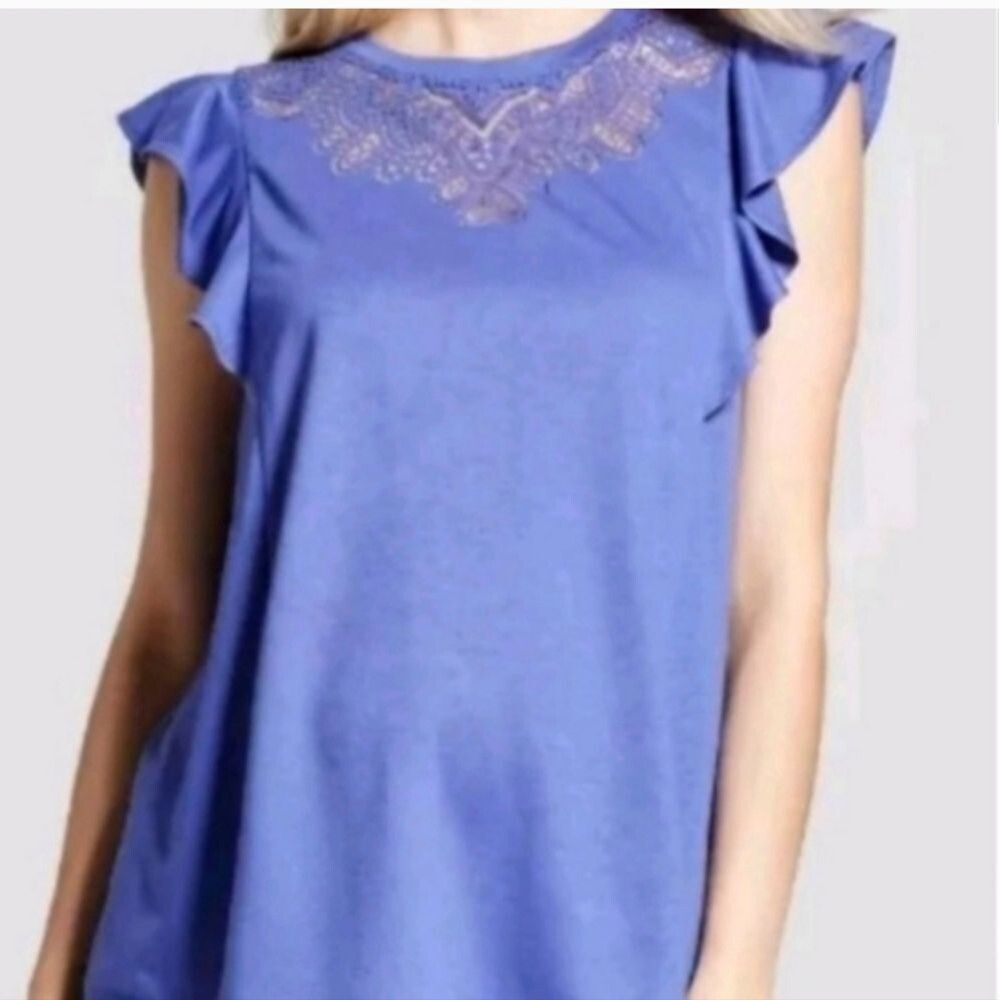 Isabel Maternity Periwinkle Blue Shirt Size XS